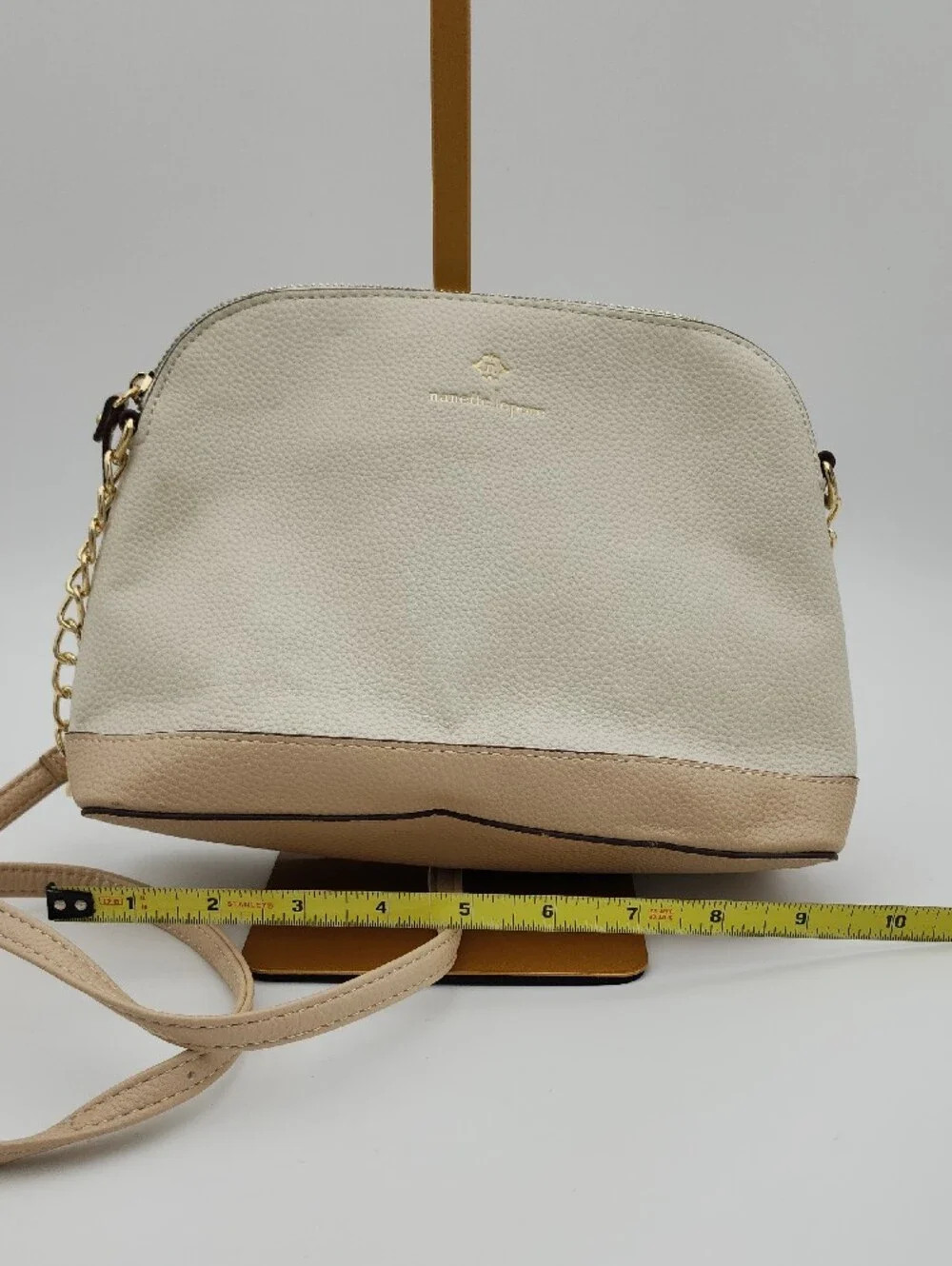 Nanette Lepore Cream and Beige Crossbody Bag